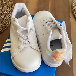 Girl glitter Adidas shoes